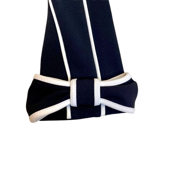 Calvin Klein Black V Neck Sheath Dress with Contrast Piping Size 4 Petite NWT - Picture 10 of 13